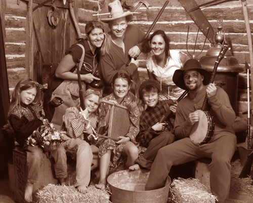 Family in a Hillbilly Themed Portrait