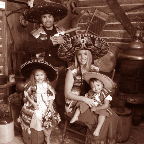 Vaqueros Themed Young Family Portrait