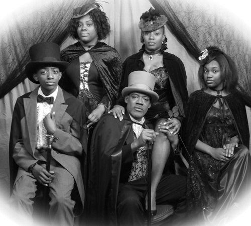 Vampire Themed Vintage Family Portrait