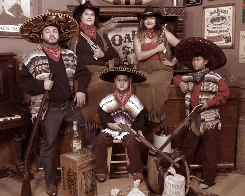 Vaqueros Themed Family Portrait