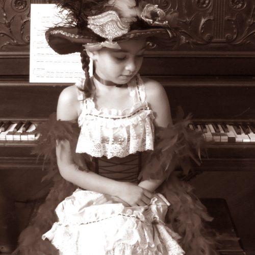 Little Girl with Piano