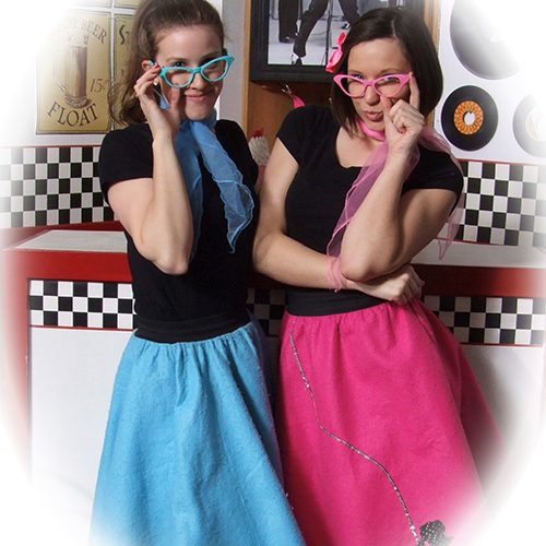 Two Ladies in 50s Diner Outfit