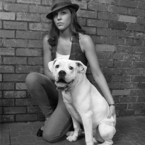 Young Woman and Her Dog