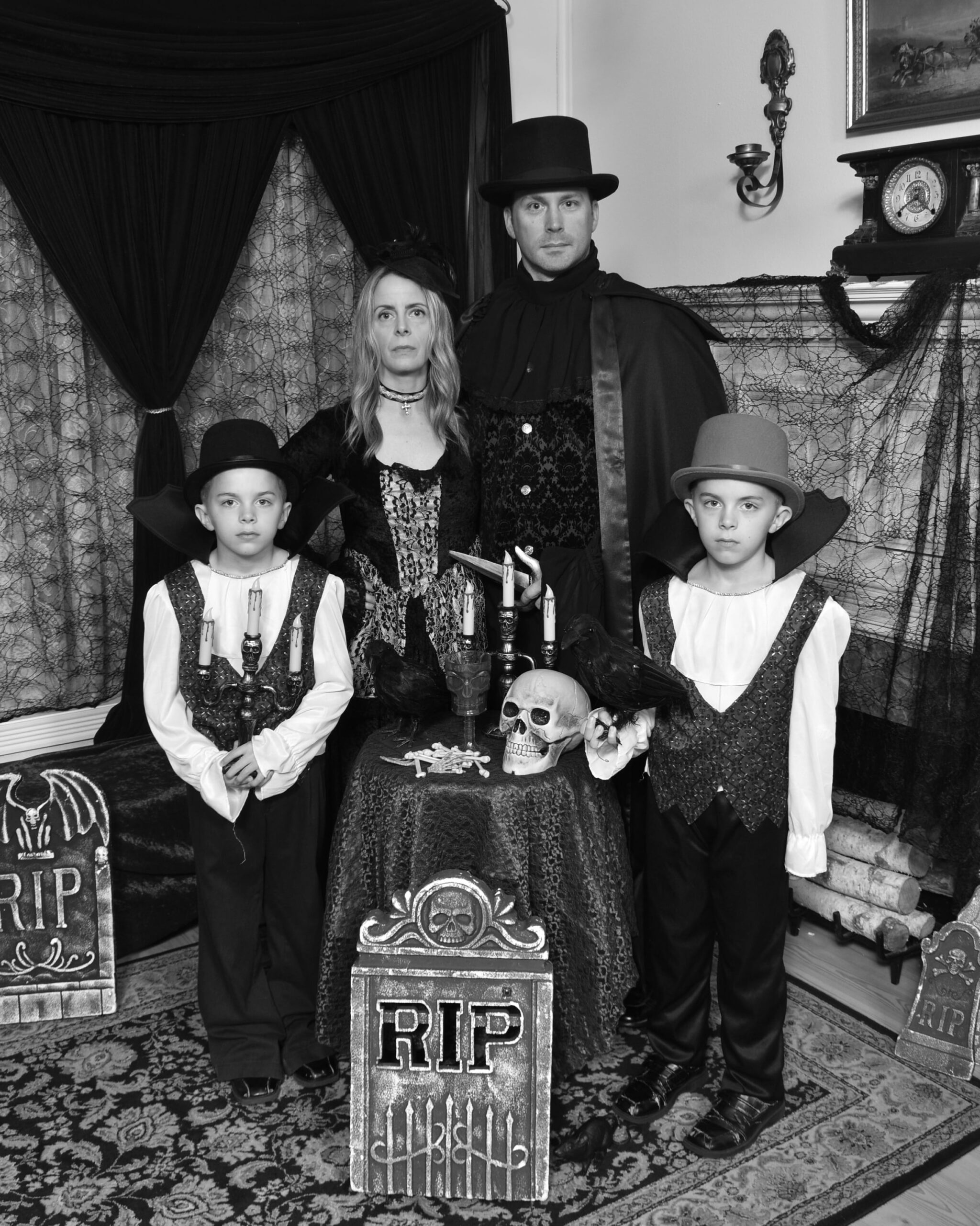 Family in a Vampire Costume