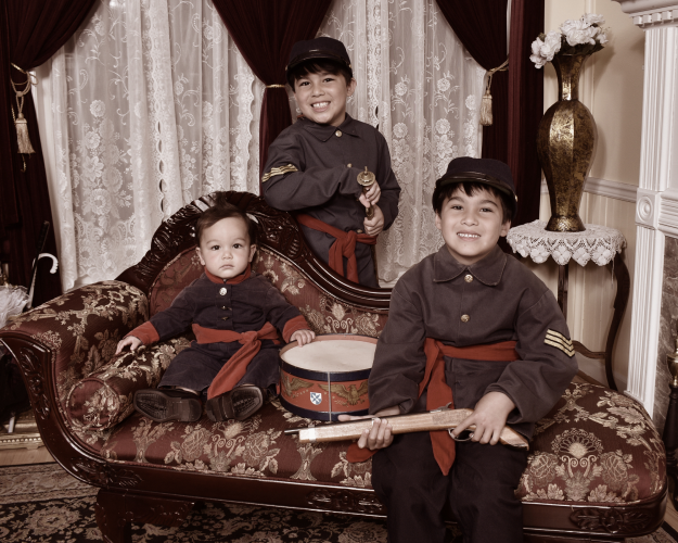 Vintage Photo Three Kids